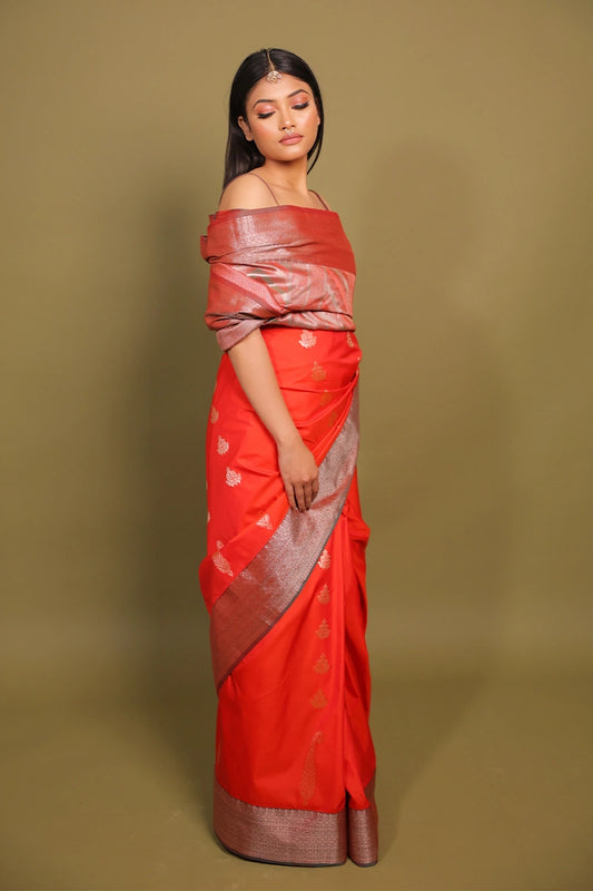 Salsa - Mysore Red Kanchi Silk Saree